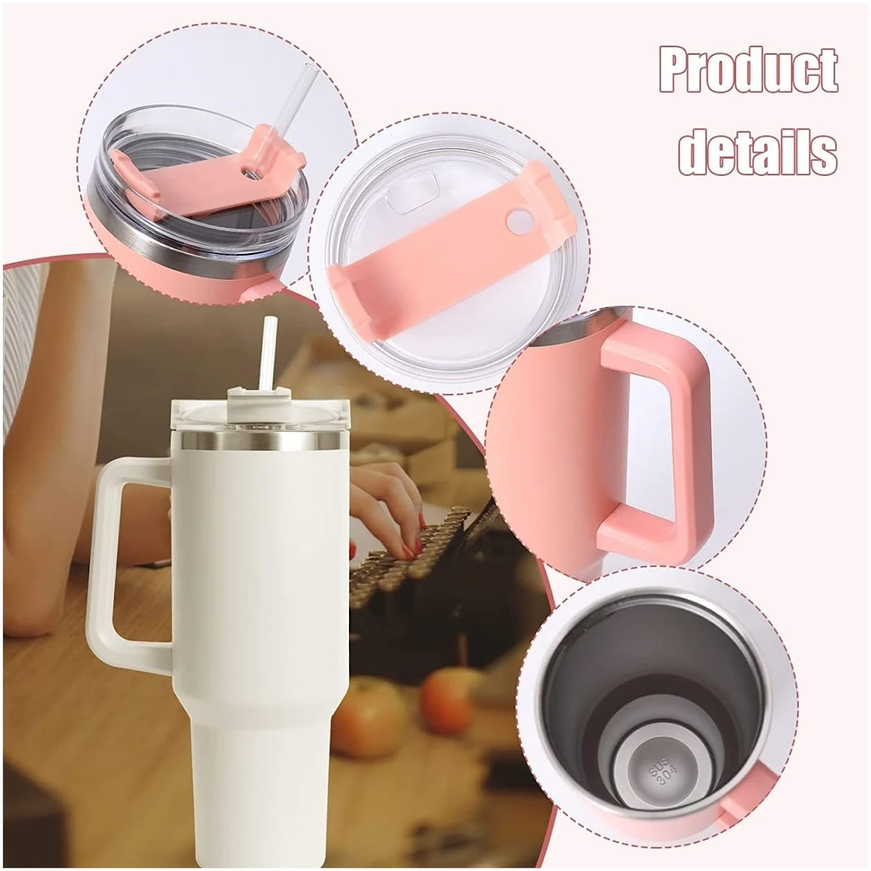 VASO TÉRMICO ACERO INOXIDABLE 1200ML CON SORBETE